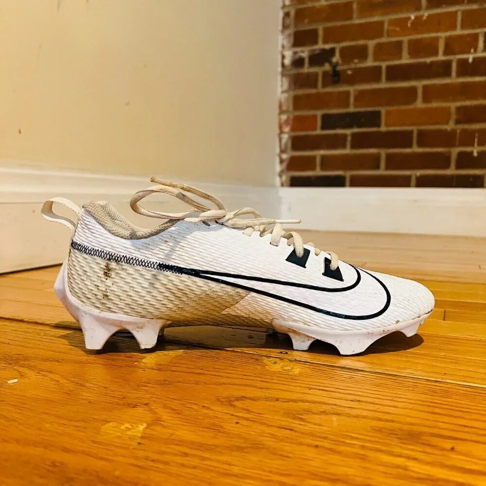 Nike Vapor Edge Speed 360 2 Football White Navy Blue FJ1582-140 Men’s Size 9